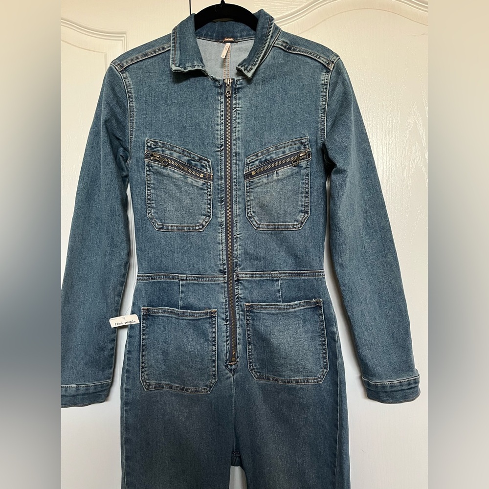 Free People Indigo Jumpsuit - Picture 4 of 8